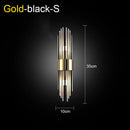 Axyaa Black Crystal Minimalist Wall Lamp Luxury Lighting