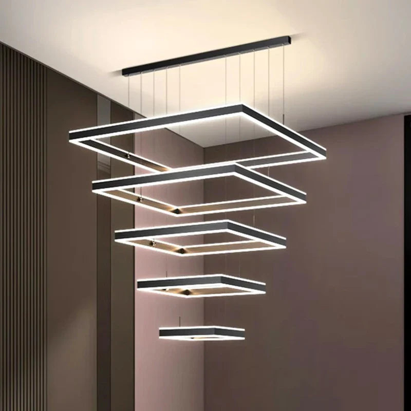 Axyaa Nordic Stair Chandelier Ceiling Light for Living Room Dining Room - Indoor Lighting