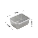 Axyaa Square Stainless Steel Food Storage Pan with Lid - Large Lunch Box Container