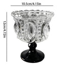 Axyaa Retro Embossed Tall Glass Goblet Nordic Style Coffee Cup Home Decor