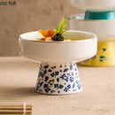 Axyaa Color Enamel High Footed Dessert Bowl for Molecular Cuisine Restaurant