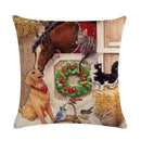 Axyaa Christmas Cartoon Animals Cushion Cover 45X45CM