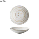 Axyaa Spiral Ceramic Bowl Set for Restaurant, Soup, Salad, Pasta, Dessert, Sushi