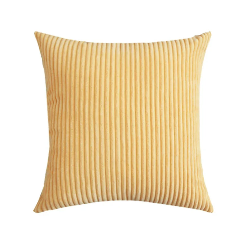 Axyaa Soft Corduroy Cushion Cover Striped Throw Pillow Case for Home Decor