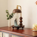 Coconut Shell Lamp - Southeast Asian Style, Bedroom, Living Room Table Lamp by Axyaa