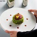 Axyaa Ceramic Dinner Plates Set | Creative Round Tableware for Pasta, Steak, Sushi