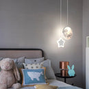 Axyaa Kids Star Cloud Moon Pendant Lamp with Remote Control Dimming