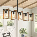 Axyaa Wooden Iron Art Chandelier for Bar Restaurant Room Decor