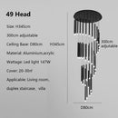 Axyaa Modern LED Chandeliers for Duplex Apartment Stair. Illuminate Living Room with Loft Style Lamp