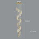 Axyaa Crystal Chandelier Stair Pendant Lamp Living Room Pendant Lights Interior Lighting
