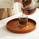 Axyaa Wooden Tea Tray: Home Brewing, Water Cup, Fruit, Kitchen Storage Tray