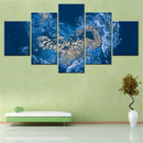 Axyaa Nature Heart Rock Island Canvas Wall Art Painting Set