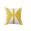 Axyaa Yellow Geometric Floral Embroidered Cushion Cover - 45x45cm