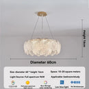 Axyaa Modern Shell Glass Chandelier LED Pendant Light for Stylish Home Decor