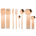 Axyaa 24Pcs Green Gold Stainless Steel Dinnerware Set Cutlery Tableware Silverware