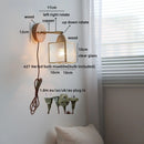 Axyaa Glass LED Wall Light with Pull Switch - Simple Night Lamp for Interior Lighting