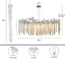 Axyaa Crystal Chandelier: Elegant French Branch Lamp for Modern Luxury Living