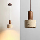 Axyaa Nordic Wabi Sabi Travertine Chandelier - Pendant Lights for Bar, Bedside, Kitchen