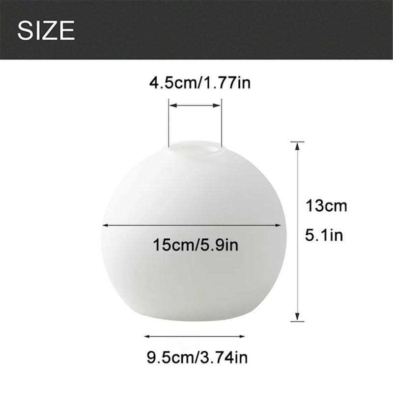 Axyaa Soft White Glass Globe Lampshade for Wall Sconce