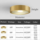 Axyaa Retro Copper LED Ceiling Downlights 6W/8W/10W - Surface Mounted Spot Lighting