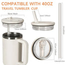 Axyaa 40oz Tumbler Leak-Proof Lid with Straw, Spill-Proof Flip Cover for Coffee Cups