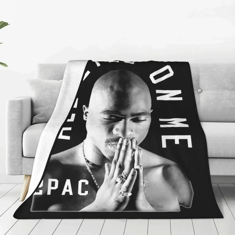 Axyaa Tupac 2pac Hip Hop Vintage Plush Blanket - 200x150cm