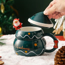 Axyaa Festive Snowman Ceramic Coffee Cup - Large Capacity Cartoon Character Mug