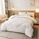 Axyaa White Wool Quilted Comforter for King/Queen Size Bed - Luxurious Warmth