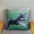 Axyaa Cute Schnauzer Print Pillowcase Cover