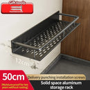 Axyaa Aluminum Spice & Condiment Wall Rack: Kitchen Organizer & Utensil Holder