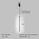 Axyaa Black Aluminum LED Pendant Light for Dining Room Bedroom Decor