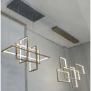 Axyaa Geometric Gold LED Pendant Chandelier for Dining Kitchen Island
