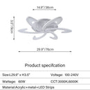 Axyaa Modern Acrylic LED Chandelier Ceiling Light Fixture | RC Dimming Creative Design Lamps