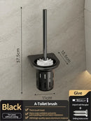 Axyaa Black Aluminum Towel Rack Holder 60CM with Hook and Tissue Holder