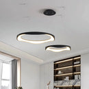 Axyaa Modern LED Pendant Lights - Minimalist Black/White Chandeliers for Living, Dining, Office
