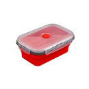 Axyaa Silicone Folding Lunch Box: Food Grade, Portable, Microwave Safe, Outdoor & Travel Friendly