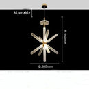 Axyaa Snow Glass Chandelier Pendant Light for Living Room, Bedroom, Staircase