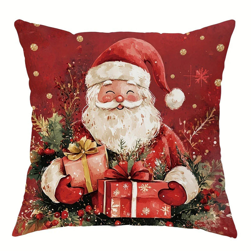 Christmas Pillowcase Set by Axyaa - Festive Sofa Cushion Covers for Home Decor
