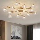 Axyaa Glass Ball Pendant Light Chandelier for Bedroom Living Room Restaurant Lighting