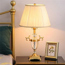 Axyaa Crystal Brass Table Lamp: Modern Home Office Decor Light