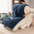 Axyaa Velvet Coral Fleece Queen Weighted Blanket: Soft & Cozy Winter Comforter