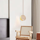 Axyaa Stone Cream Led Chandelier Pendant Lamp for Bedroom Atmosphere Lighting