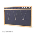 Axyaa Solid Wood Jewelry Tray | Velvet Storage Box for Rings & Necklaces