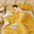 Axyaa Lamb Wool Throw Blanket Double Sided Queen Duvet Cover Bedspread