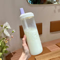 Axyaa Kids Bubble Tea Glass Bottle with Straw - BPA Free