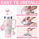 Axyaa Cup Accessories Set: Butterfly Straw, Cover, Cap, Boot, Handle Charm, Initials Sticker
