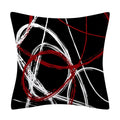 Axyaa Red Geometric Pillowcase Abstract Pachwork Cushion Cover Square Home Decor