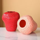 Axyaa Cartoon Strawberry Vase Flowerpot Girl Kids Room Decor Ceramic Home Accessories