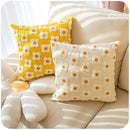 Axyaa Frangipani Pattern Cushions 45x45, Nordic Home Decor, Modern Style Pillowcases.