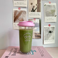 Axyaa Iced American Coffee Cup Tritan Water Bottle for Women